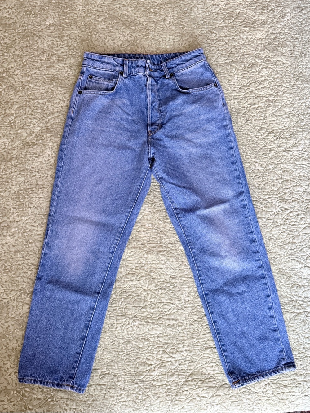 6397 Archive Blue Classic High-Waist Ankle Women's Blue Jeans Made in Italy 26